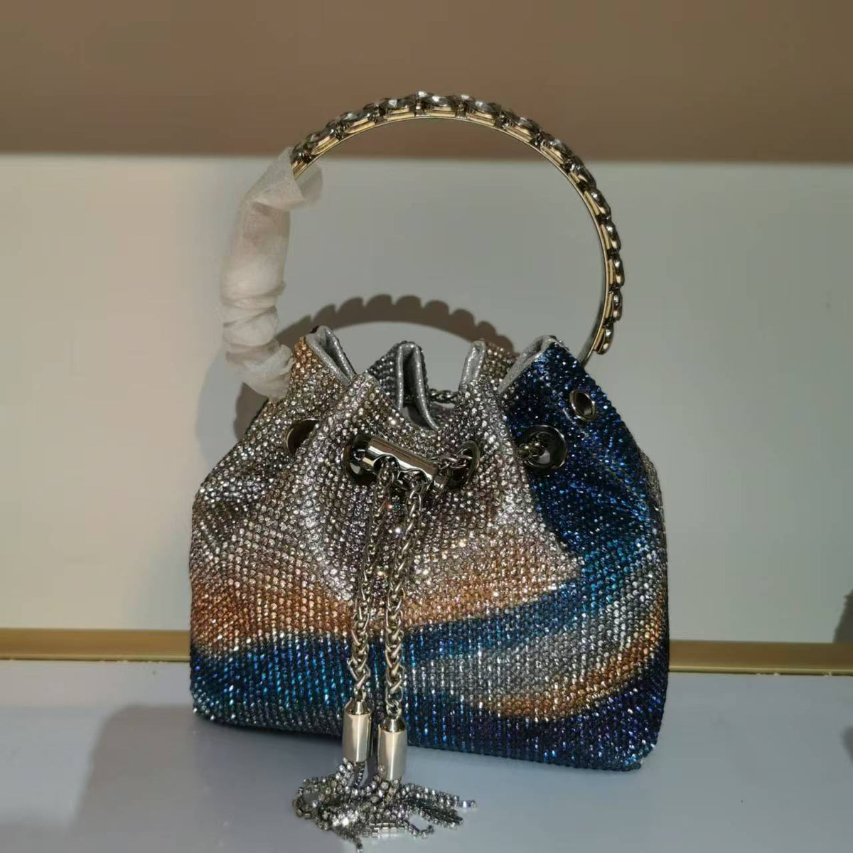 Women's Heron Live Streaming On Tassel Rhinestone Shoulder Bags