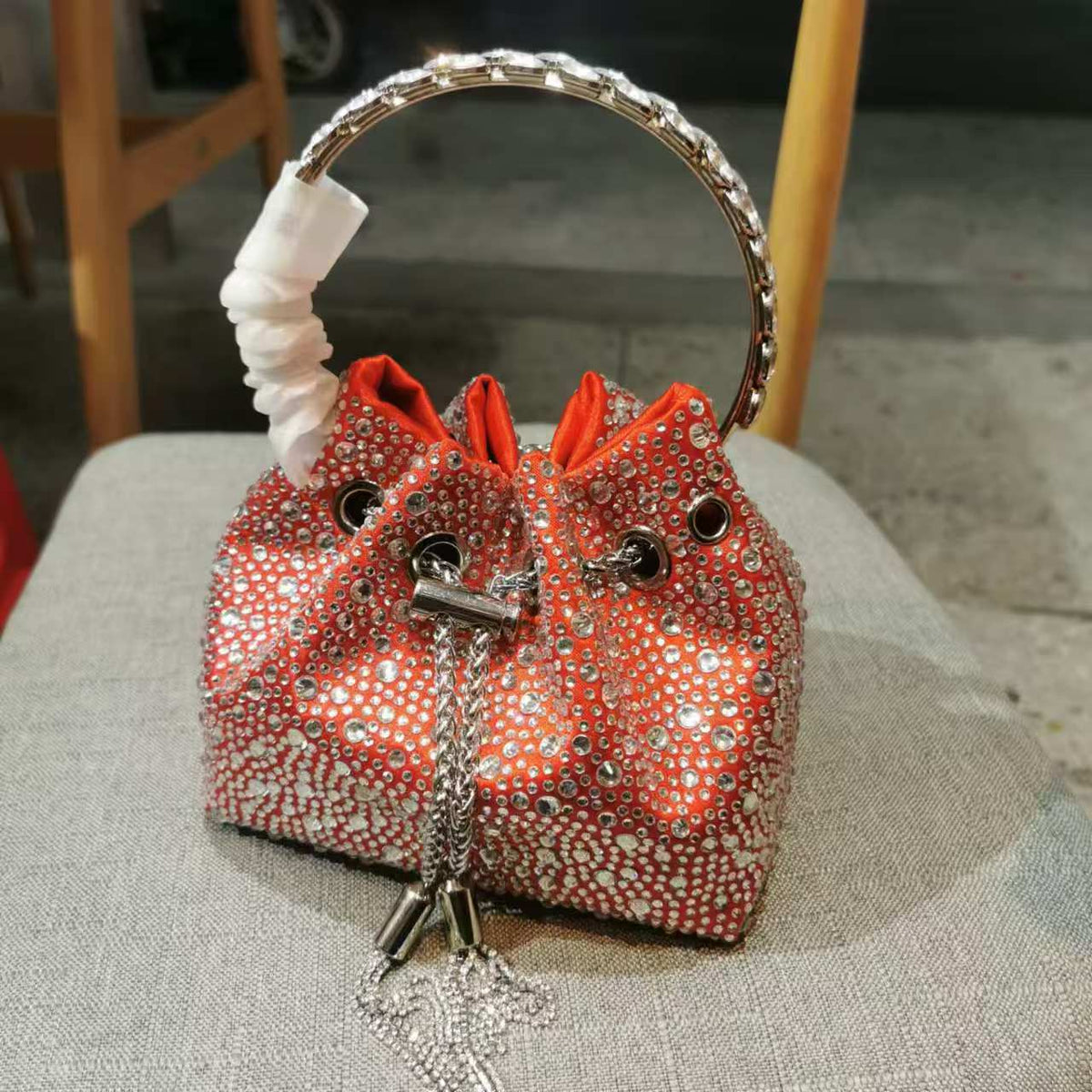 Women's Heron Live Streaming On Tassel Rhinestone Shoulder Bags