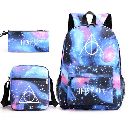 Harry Potter College Badge Pencil Three-piece Backpacks