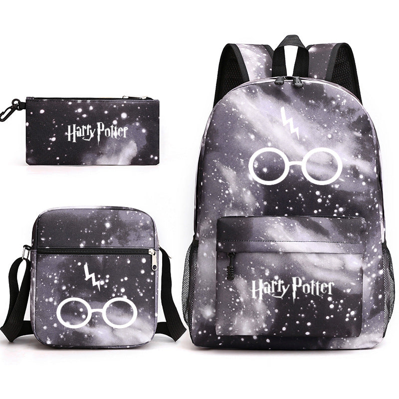 Harry Potter College Badge Pencil Three-piece Backpacks