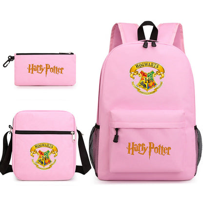 Harry Potter College Badge Pencil Three-piece Backpacks
