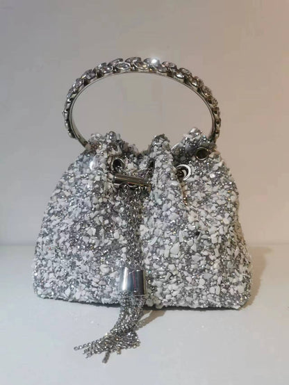 Women's Heron Live Streaming On Tassel Rhinestone Shoulder Bags