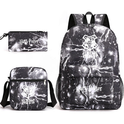 Harry Potter College Badge Pencil Three-piece Backpacks