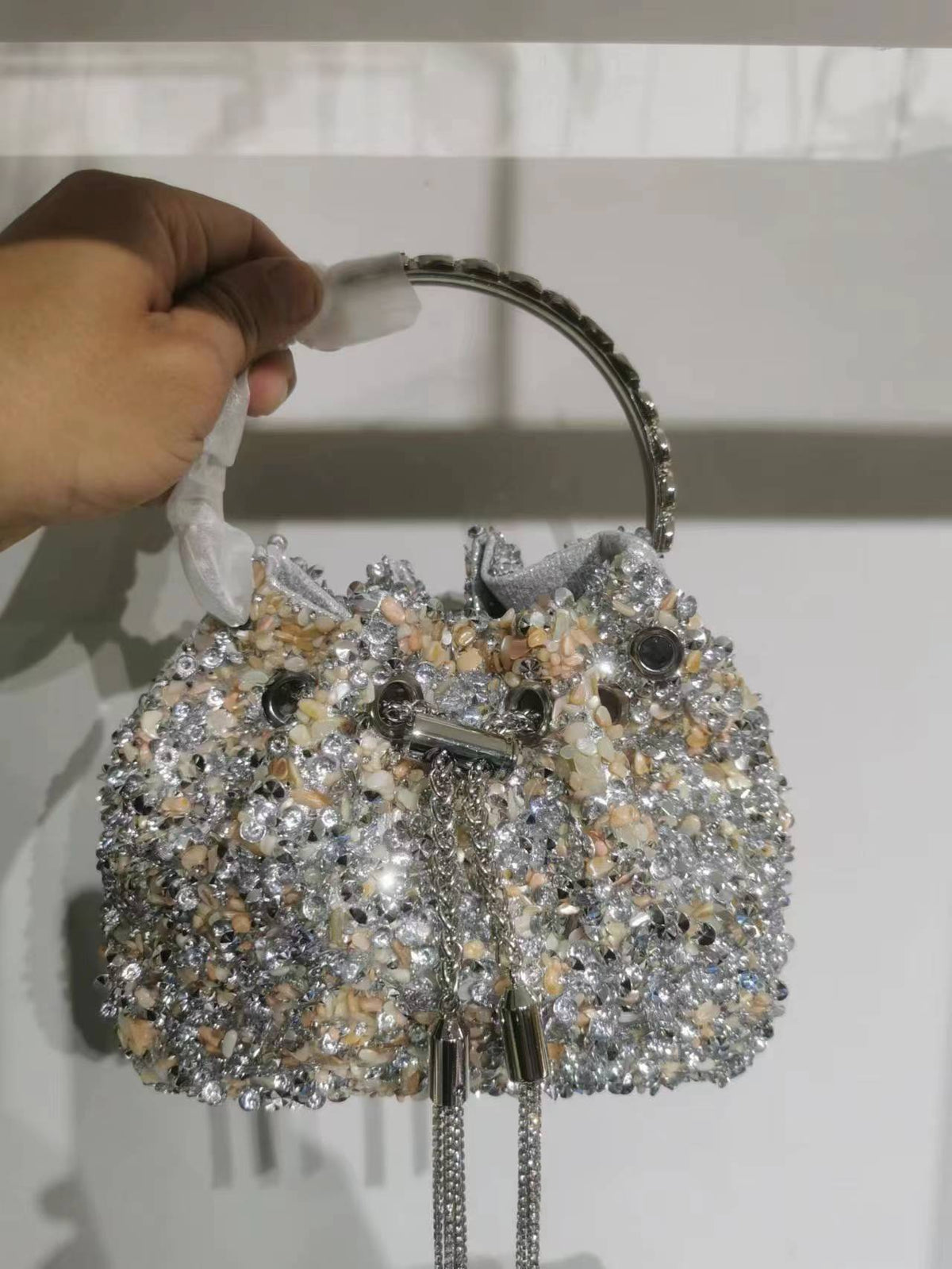 Women's Heron Live Streaming On Tassel Rhinestone Shoulder Bags