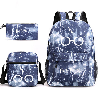 Harry Potter College Badge Pencil Three-piece Backpacks
