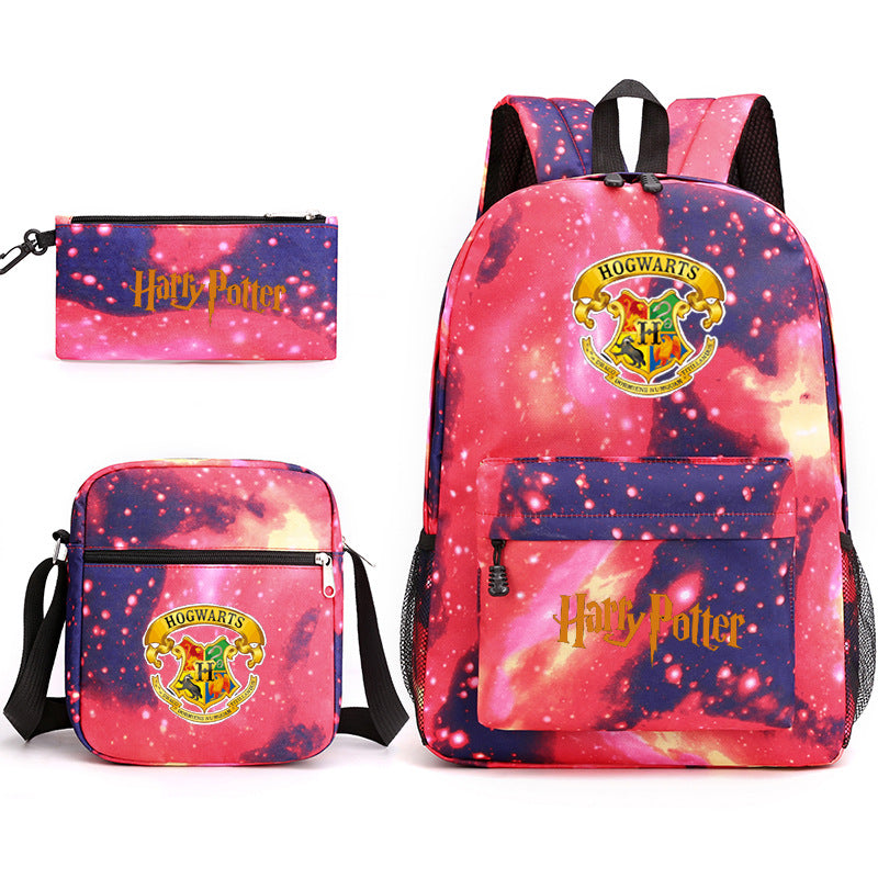 Harry Potter College Badge Pencil Three-piece Backpacks