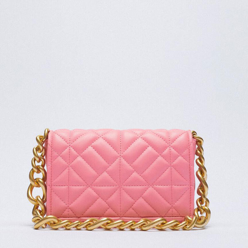 Women's Summer Fashion Trendy Thick Chain Quilted Shoulder Bags
