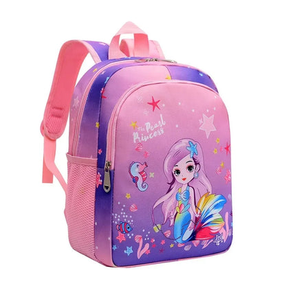 Toddler Girls Backpack Cartoon Unicorn Mermaid Print School Bag for Kindergarten Elementary Gift for Children Girls Backpacks