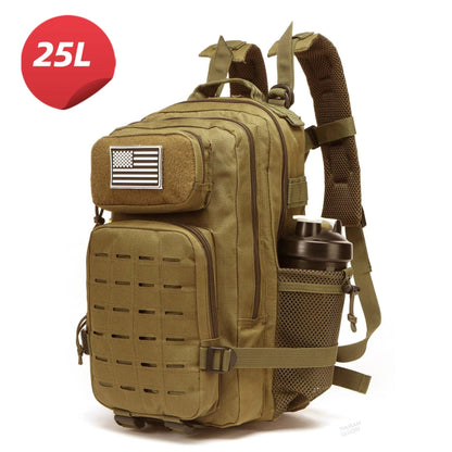 25L/50L Tactical Backpack Bag Hunting MOLLE Backpack GYM For Men EDC Outdoor Hiking Rucksack Witch 2 Bottle Holders