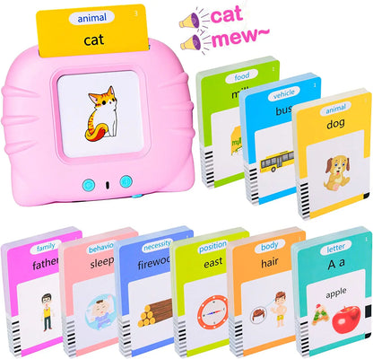 Talking Flash Cards – Early Educational Toy for Preschool Boys and Girls, Interactive Reading Machine Gift