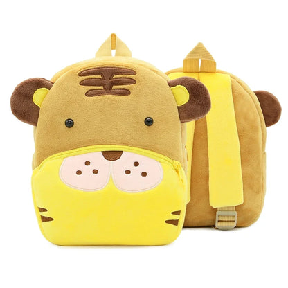 Cute Cartoon Animal School Bags – Plush Backpack for Kindergarten Kids, Boys & Girls