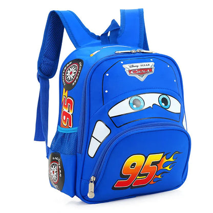 Cartoon Car Children's Backpack – Safety Kindergarten Bag for Boys, Primary School Backpack for 3-6 Years Old