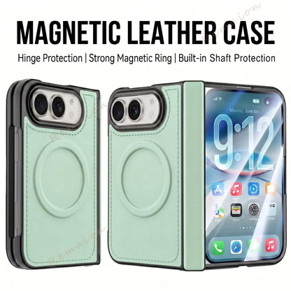 Luxury PU Leather Magnetic Phone Case For iPhone DUO