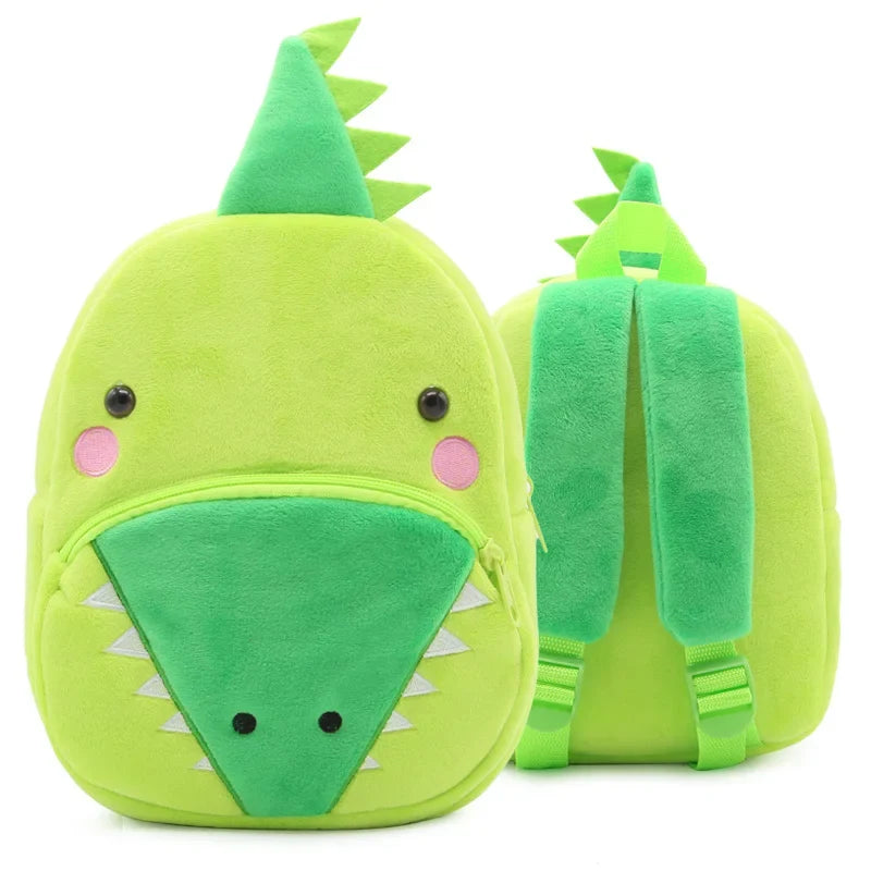 Cute Cartoon Animal School Bags – Plush Backpack for Kindergarten Kids, Boys & Girls