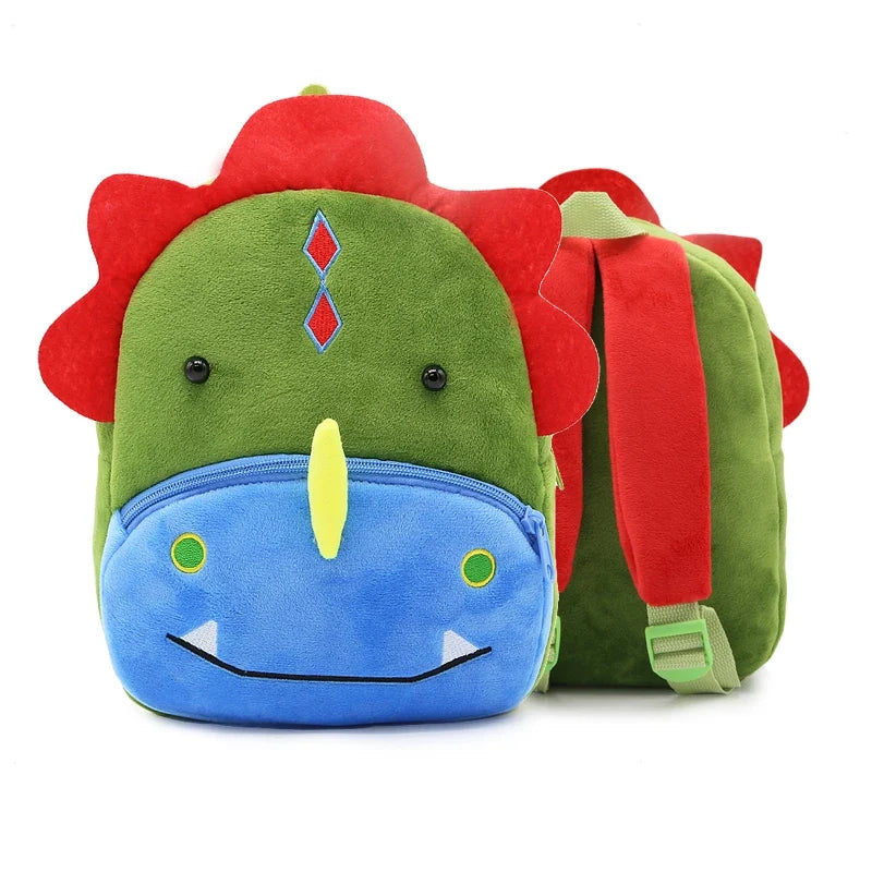 Cute Cartoon Animal School Bags – Plush Backpack for Kindergarten Kids, Boys & Girls