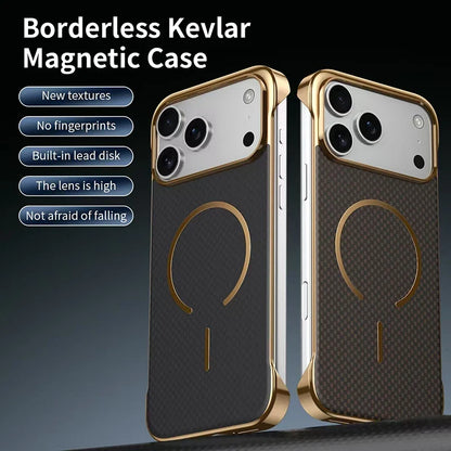 Kevlar Edge Wireless Charging Case for iPhone 17 Pro Max 13 14 15 16
