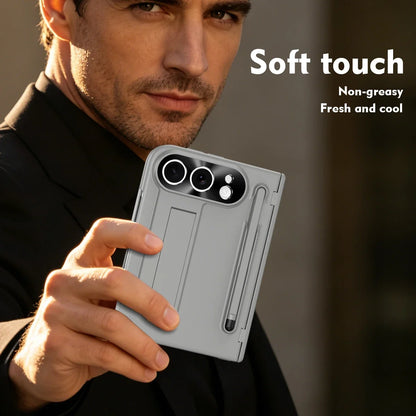 iPhone Duo Fold Bracket Phone Case With S Pen Hinge Protection Flim Glass Screen
