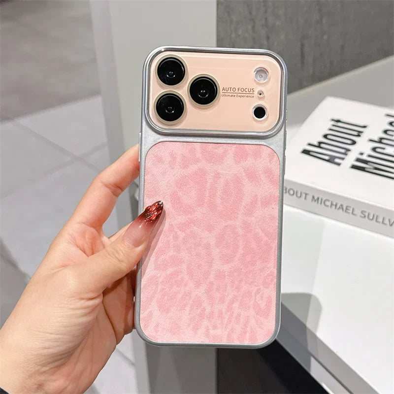 Luxury Matte Leopard design PU Leather Phone Case For iPhone 18 Pro Max Shockproof Cover