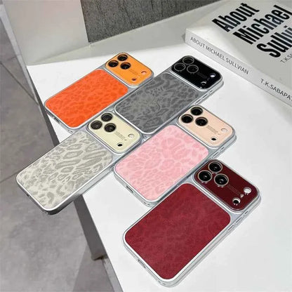 Luxury Matte Leopard design PU Leather Phone Case For iPhone 18 Pro Max Shockproof Cover