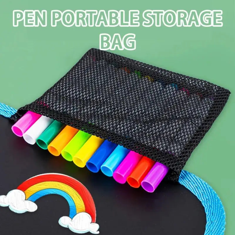 Erasable Doodle Book for Kids – Reusable Drawing Pads with 12 Watercolor Pens, Preschool Toy for Writing and Painting, Travel-Friendly Set