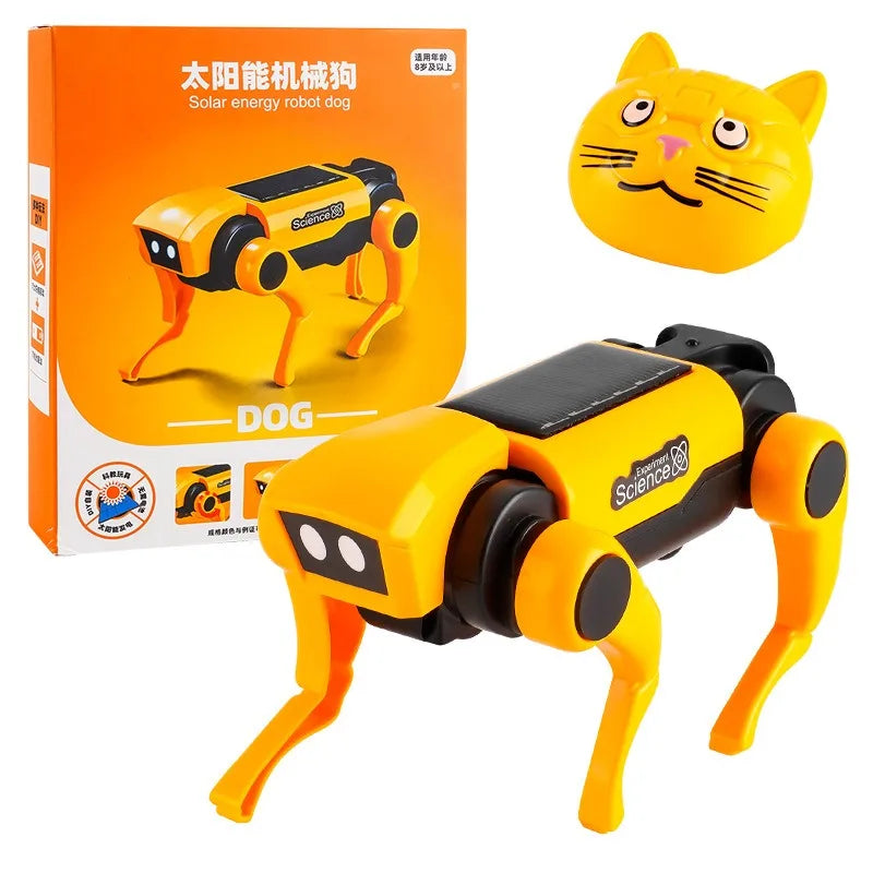 Solar-Powered Robot Dog Science Kit - DIY STEM Educational Toy for Kids, Christmas Gift Idea