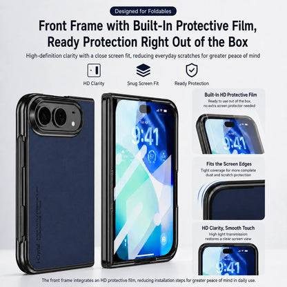 Luxury Matte PU Leather Silicone Phone Case For iPhone Duo
