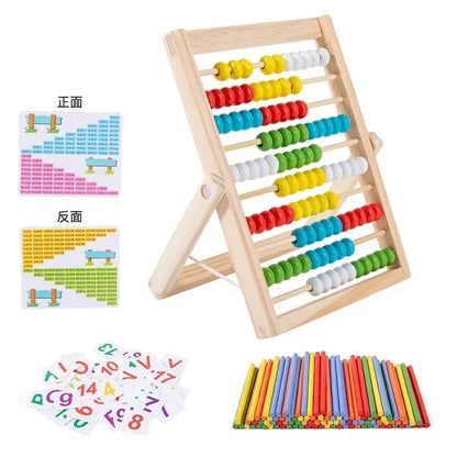 Classic Wooden 100-Bead Montessori Abacus Counting Toy - Preschool Math Learning & Toddler Educational Gift