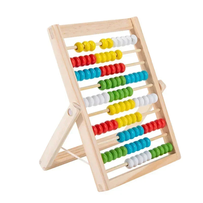 Classic Wooden 100-Bead Montessori Abacus Counting Toy - Preschool Math Learning & Toddler Educational Gift