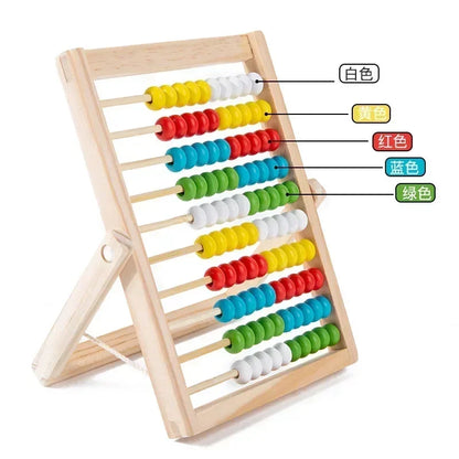 Classic Wooden 100-Bead Montessori Abacus Counting Toy - Preschool Math Learning & Toddler Educational Gift