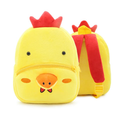 Cute Cartoon Animal School Bags – Plush Backpack for Kindergarten Kids, Boys & Girls
