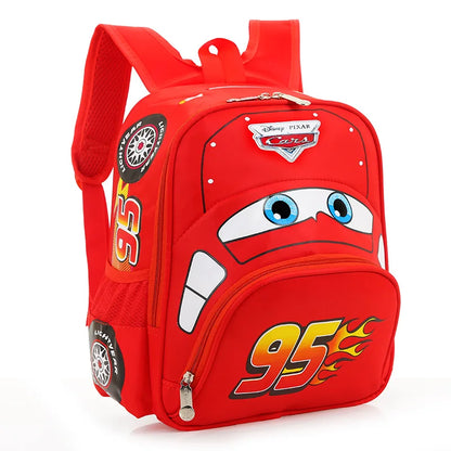 Cartoon Car Children's Backpack – Safety Kindergarten Bag for Boys, Primary School Backpack for 3-6 Years Old