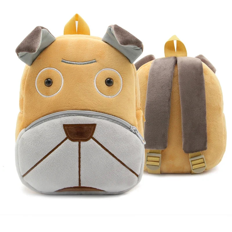 Cute Cartoon Animal School Bags – Plush Backpack for Kindergarten Kids, Boys & Girls