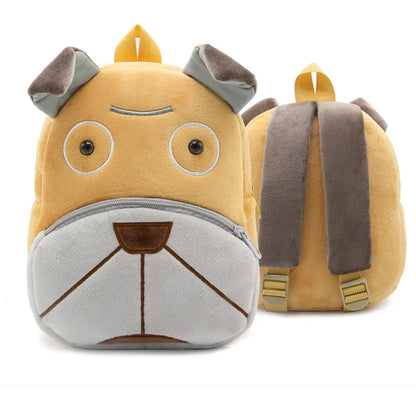 Cute Cartoon Animal School Bags – Plush Backpack for Kindergarten Kids, Boys & Girls