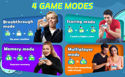 Pop Quick Push Bubbles Game Fidget Toys Handheld Games For Kids Adult Anti Stress Sensory Toys Funny Light-Up Whac-A-Mole Game