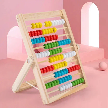 Classic Wooden 100-Bead Montessori Abacus Counting Toy - Preschool Math Learning & Toddler Educational Gift