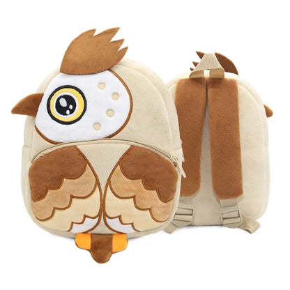Cute Cartoon Animal School Bags – Plush Backpack for Kindergarten Kids, Boys & Girls