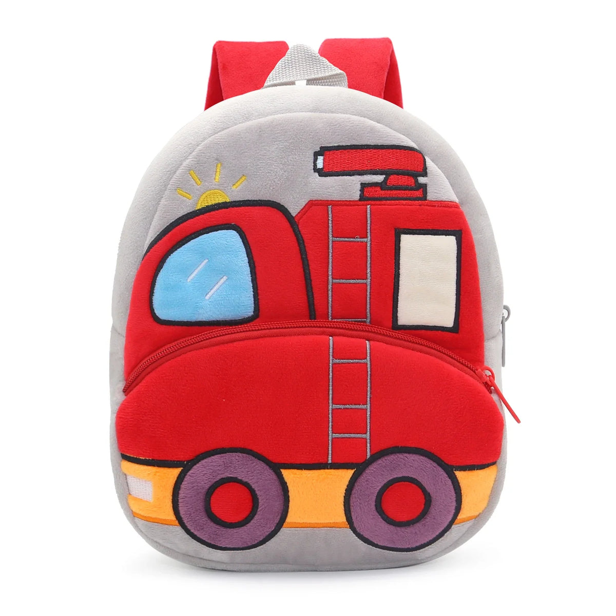 Cartoon Excavator Engineering Backpack for Kids – Plush 2-4 Years Old Small School Bag & Toy Backpack