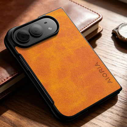 Luxury Vintage leather cover for iPhone duo case