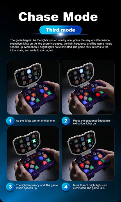 Push-button Quick Push Game Machine Toys Children Puzzles Decompression Music Level Games Breaking Handheld Flip Dancing Machine
