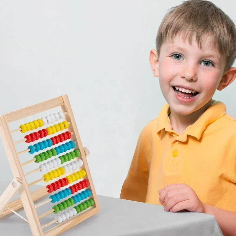 Classic Wooden 100-Bead Montessori Abacus Counting Toy - Preschool Math Learning & Toddler Educational Gift