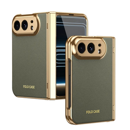 High Quality Plating PU Leather Texture Phone Case for IPhone Duo 5G 2026 with Tempered Glass Screen Protect Shockproof Cover