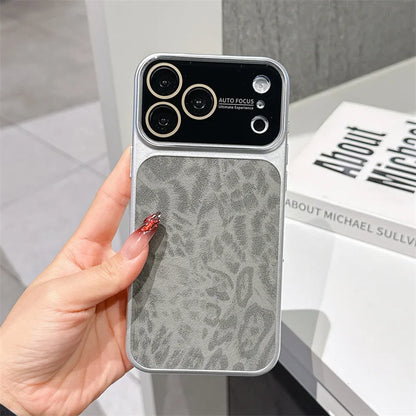Luxury Matte Leopard design PU Leather Phone Case For iPhone 18 Pro Max Shockproof Cover