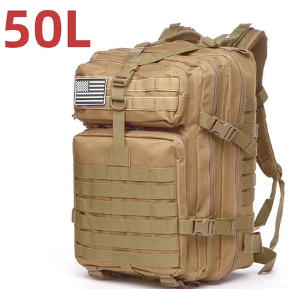 25L/50L Sturdy Nylon Waterproof Tactical Sports Trekking Fishing Hunting Camping Hiking Bag Backpack Outdoor Rucksacks