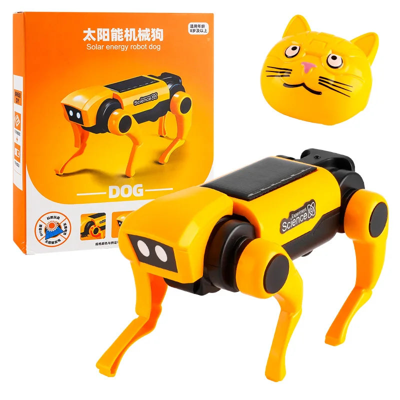 Solar-Powered Robot Dog Science Kit - DIY STEM Educational Toy for Kids, Christmas Gift Idea