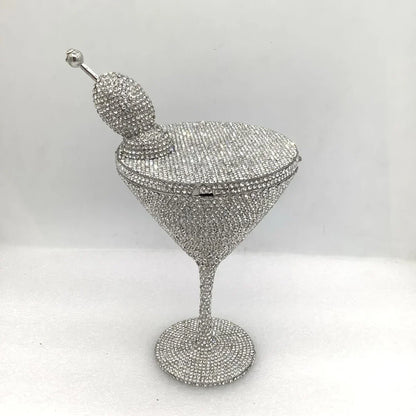 XIYUAN Women Goblet Rhinestone Evening Bags 2026 Luxury Boutique Unique Crystal Purses Cocktail Handbag Wedding Party Clutch Bag