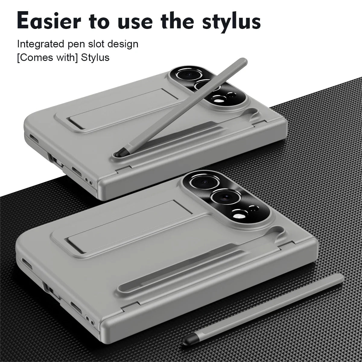 iPhone Duo Fold Bracket Phone Case With S Pen Hinge Protection Flim Glass Screen