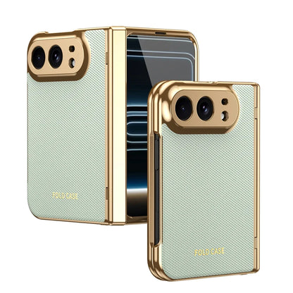 High Quality Plating PU Leather Texture Phone Case for IPhone Duo 5G 2026 with Tempered Glass Screen Protect Shockproof Cover