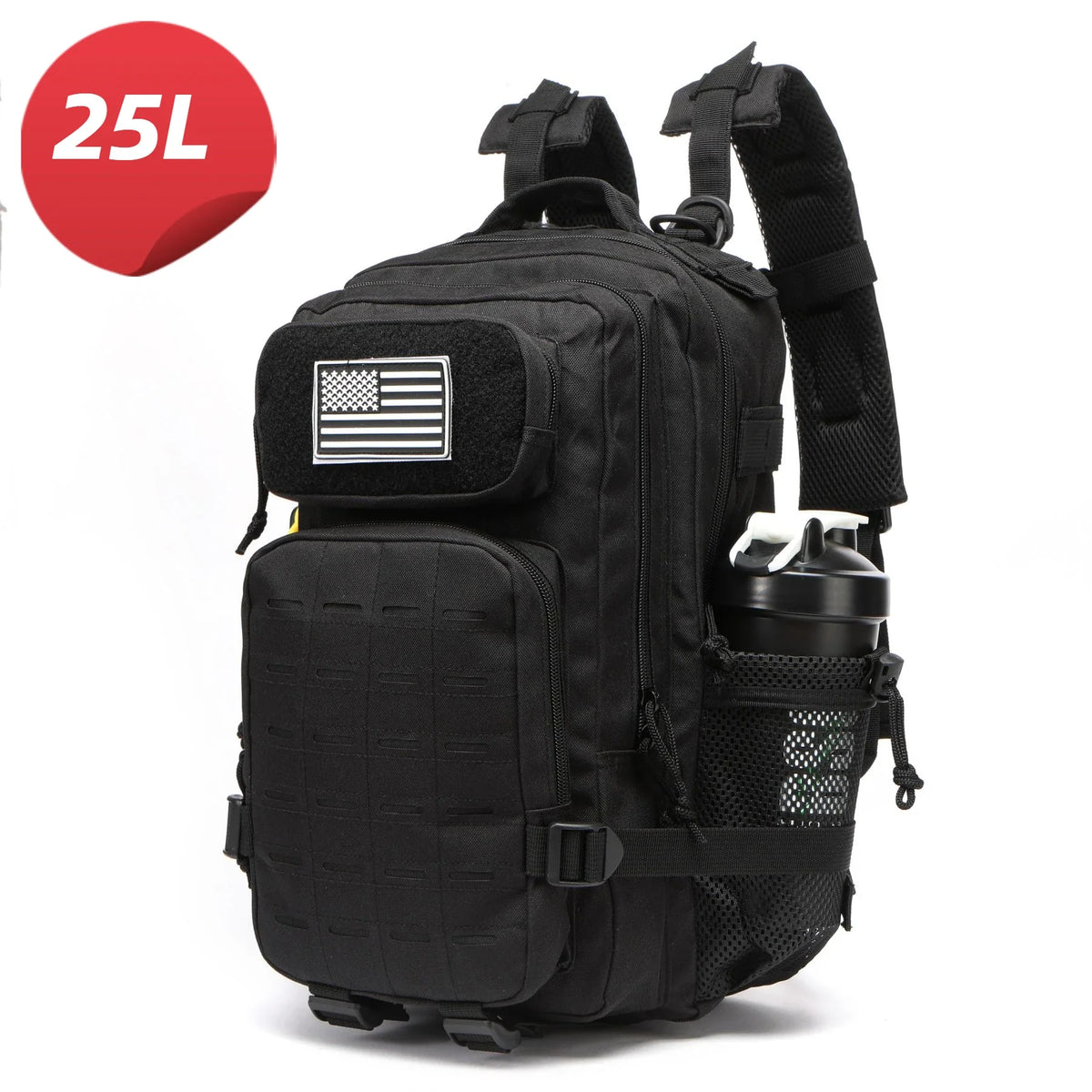 25L/50L Tactical Backpack Bag Hunting MOLLE Backpack GYM For Men EDC Outdoor Hiking Rucksack Witch 2 Bottle Holders