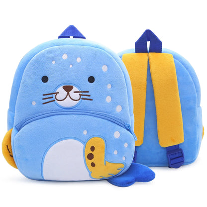Cute Cartoon Animal School Bags – Plush Backpack for Kindergarten Kids, Boys & Girls