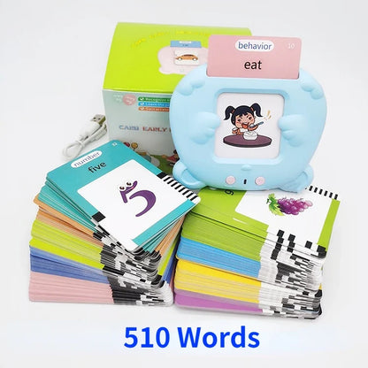 Talking Flash Cards – Early Educational Toy for Preschool Boys and Girls, Interactive Reading Machine Gift